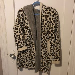 Animal print cardigan